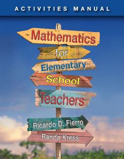 Activities Manual for Fierro's Mathematics for Elementary School Teachers  9781133363712 Front Cover