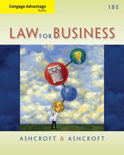 Cengage Advantage Books: Law for Business 18th 9781133587613 Front Cover