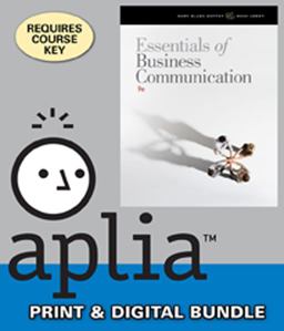 Bundle: Essentials of Business Communication (with Www. meguffey. com Printed Access Card), 9th + Aplia with EBook Printed Access Card