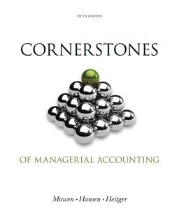 Cornerstones of Managerial Accounting 5th 9781133943983 Front Cover