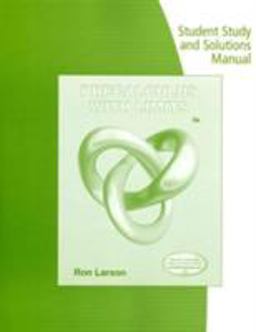 Student Study and Solutions Manual for Larson's Precalculus with Limits, 3rd
