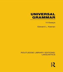 Universal Grammar (RLE Linguistics a: General Linguistics)