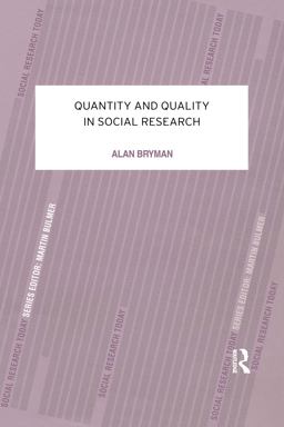 Quantity and Quality in Social Research Quantity and Quality in Social Research