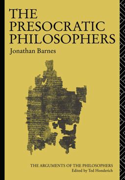 The Presocratic Philosophers