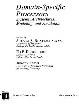 Domain-Specific Processors Domain-Specific Processors