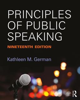 Principles of Public Speaking 19th 9781138233898 Front Cover