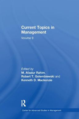 Current Topics in Management Volume 9  9781138508941 Front Cover