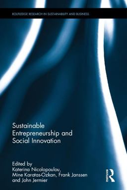 Sustainable Entrepreneurship and Social Innovation  9781138812666 Front Cover