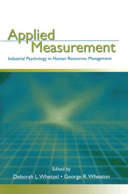 Applied Measurement Industrial Psychology in Human Resources Management  9781138875968 Front Cover