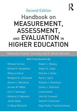 Handbook on Measurement, Assessment, and Evaluation in Higher Education 2nd 9781138892156 Front Cover