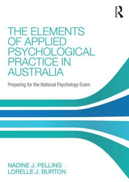 Elements of Applied Psychological Practice in Australia Preparing for the National Psychology Examination  9781138949980 Front Cover