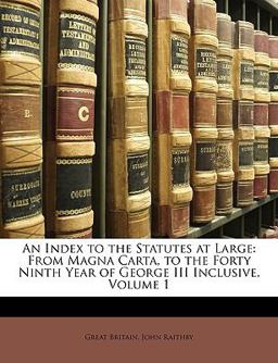 An Index to the Statutes at Large