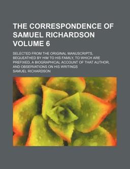 The Correspondence of Samuel Richardson