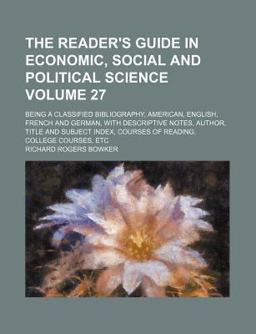 The Reader's Guide in Economic, Social and Political Science