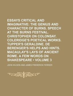 Essays Critical and Imaginative