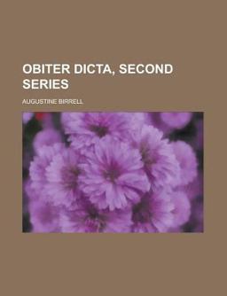 Obiter Dicta, Second Series