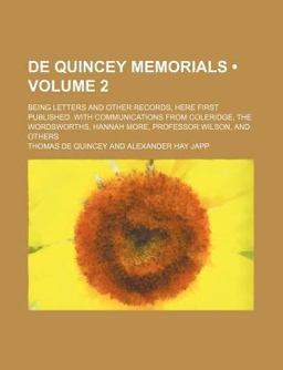 De Quincey Memorials