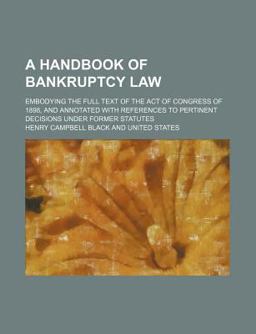 A Handbook of Bankruptcy Law