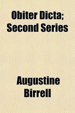 Obiter Dicta; Second Series