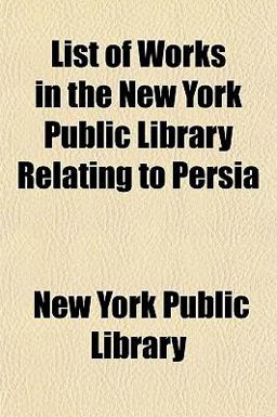 List of Works in the New York Public Library Relating to Persi