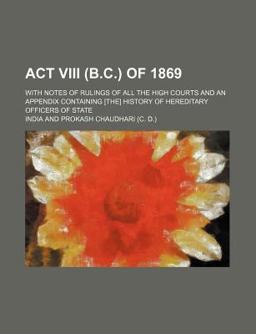Act Viii Of 1869