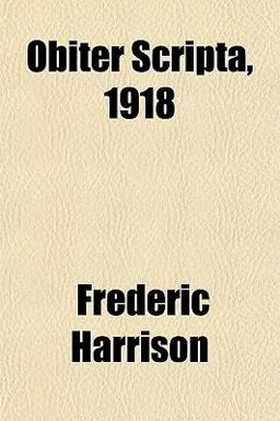 Obiter Scripta 1918