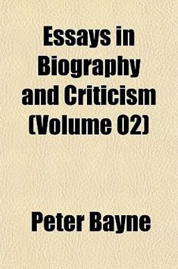 Essays in Biography and Criticism