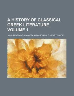 A History of Classical Greek Literature