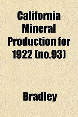 California Mineral Production For 1922
