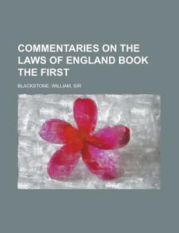 Commentaries on the Laws of England Book The