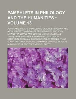 Pamphlets in Philology and the Humanities