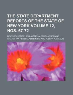 The State Department Reports of the State of New York