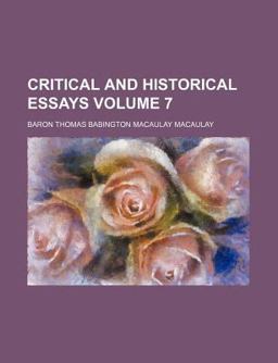 Works of Lord Macaulay; Critical and Historical Essays