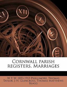 Cornwall Parish Registers Marriages
