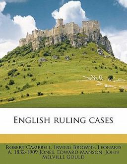 English Ruling Cases