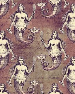 Mermaid Nostalgia Composition Notebook - Large Ruled Notebook - 8x10 Lined Notebook (Softcover Journal / Notebook / Diary)