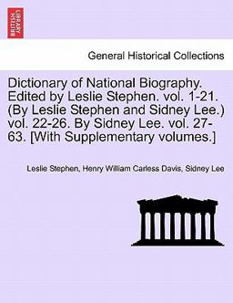 Dictionary of National Biography Edited by Leslie Stephen