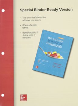 Loose Leaf for Math &amp; Dosage Calculations for Healthcare Professionals 5th 9781259166730 Front Cover