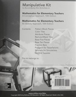 Manipulative Kit for Mathematics for Elementary Teachers 10th 9781259293474 Front Cover