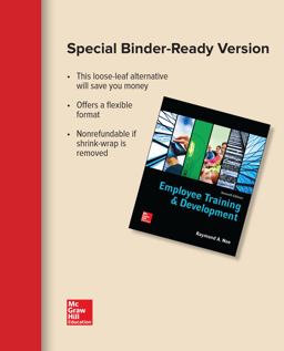 Loose-Leaf for Employee Training &amp; Development 7th 9781259539367 Front Cover