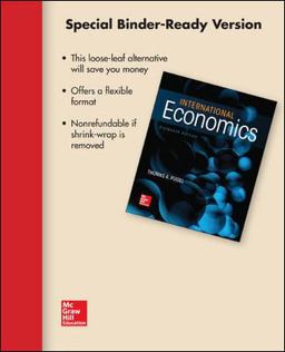 Loose Leaf for International Economics 16th 9781259578090 Front Cover