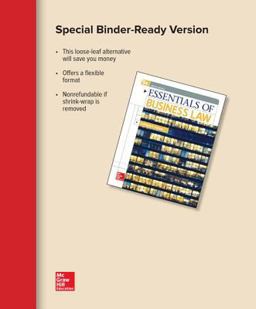 Loose-Leaf for Essentials of Business Law 9th 2015 9781259673658 Front Cover