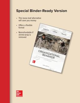ORGANIZATIONAL BEHAVIOR (LOOSELEAF)  9781259733185 Front Cover