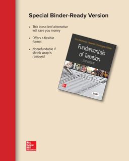 FUNDAMENTALS OF TAXATION 2017 (LOOSE) 10th 2016 9781259752773 Front Cover