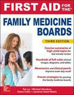 First Aid for the Family Medicine Boards, Third Edition 3rd 9781259835018 Front Cover