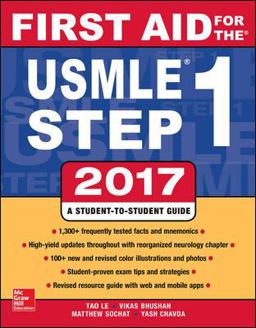 First Aid for the USMLE Step 1 2017 27th 9781259837630 Front Cover