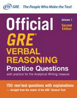 Official GRE Verbal Reasoning Practice Questions, Second Edition, Volume 1 2nd 9781259863486 Front Cover