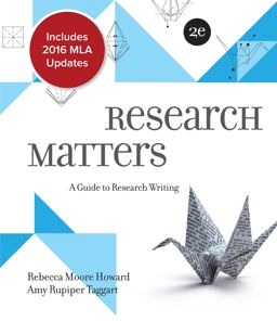 Research Matters Mla 2016 Update: Mla 2016 Update 2nd 9781260088298 Front Cover