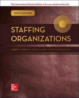 ISE Staffing Organizations 9th 9781260092400 Front Cover