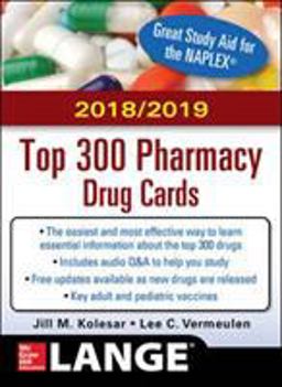 McGraw-Hill's 2018/2019 Top 300 Pharmacy Drug Cards 4th 9781260108842 Front Cover